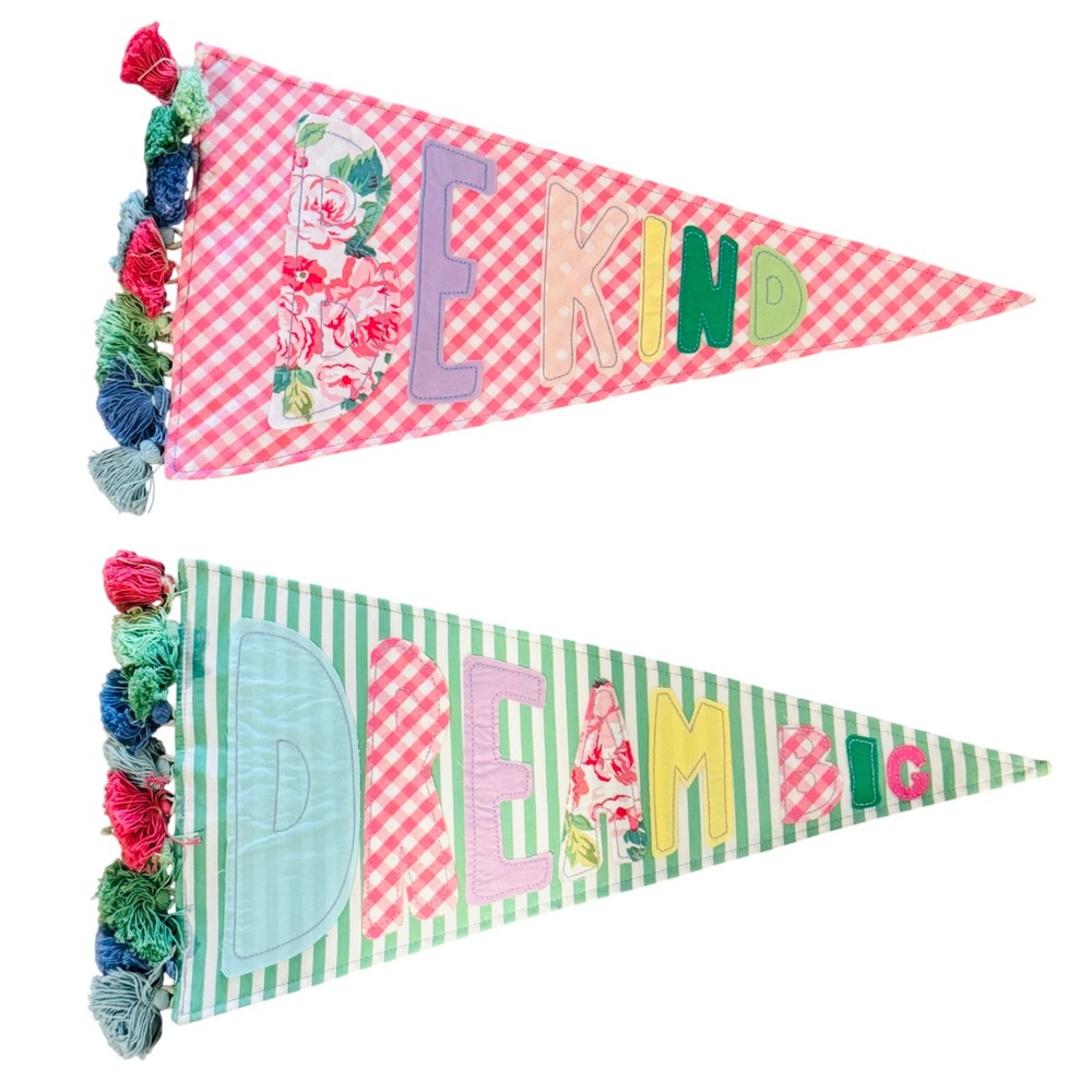 Matilda Jane Be‎ Kind Dream Big Fabric Pennant Banner Wall Art Decor Girls Room